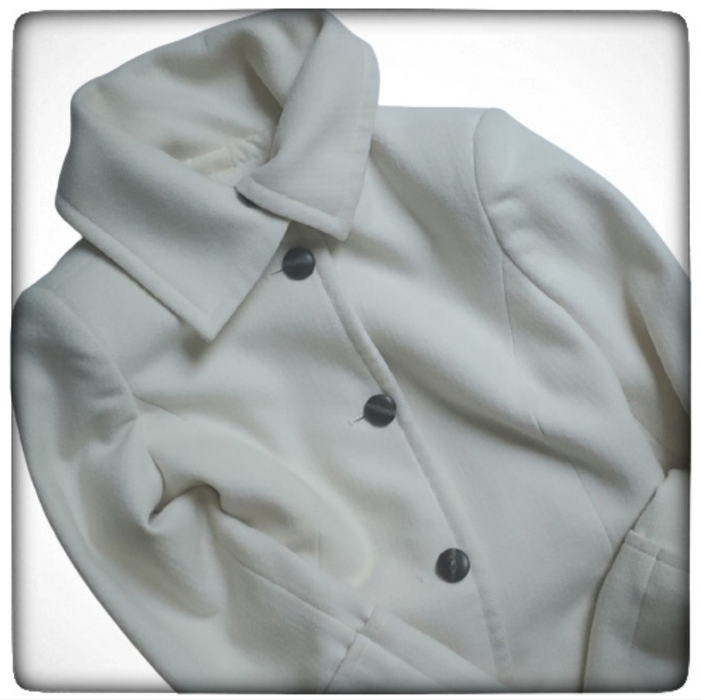 The Limited Wool Cream Long Dressy Suit Work Jacket-S